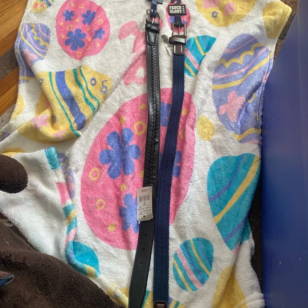 Sonoma and faded glory Kids Black and Navy belts size S/M 22-24 NWT